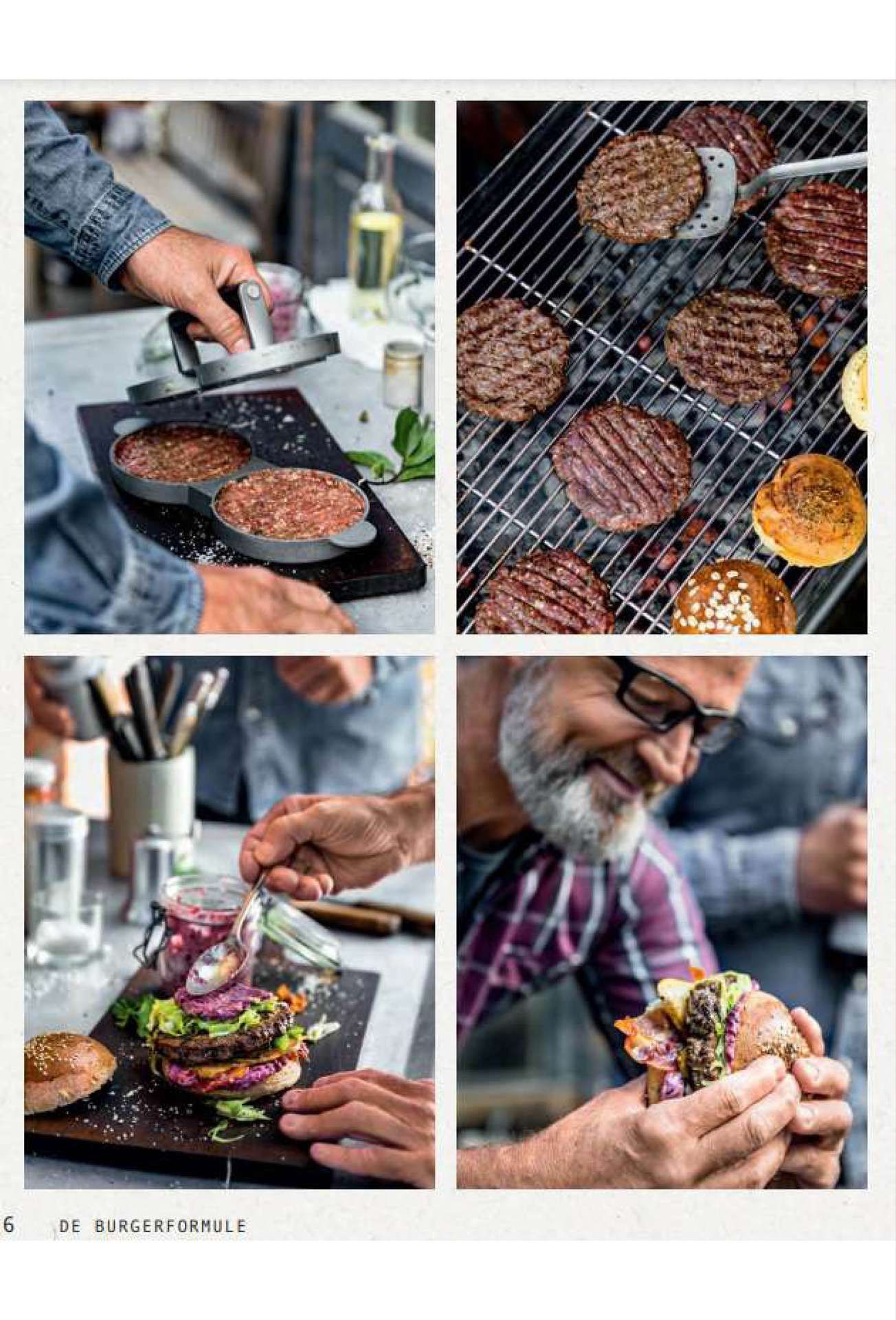 Collage van vlees op bbq