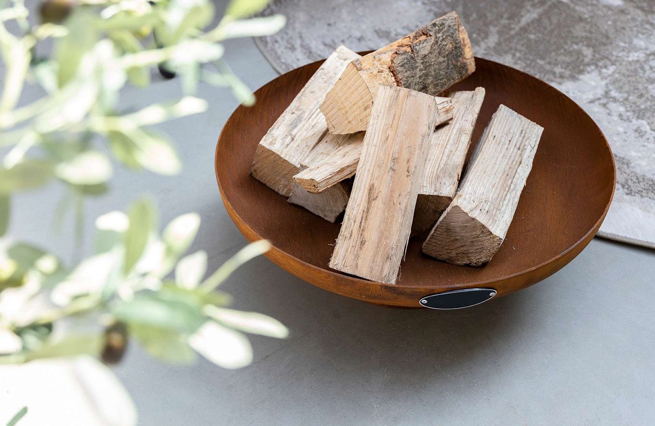Vuurkorf met hout