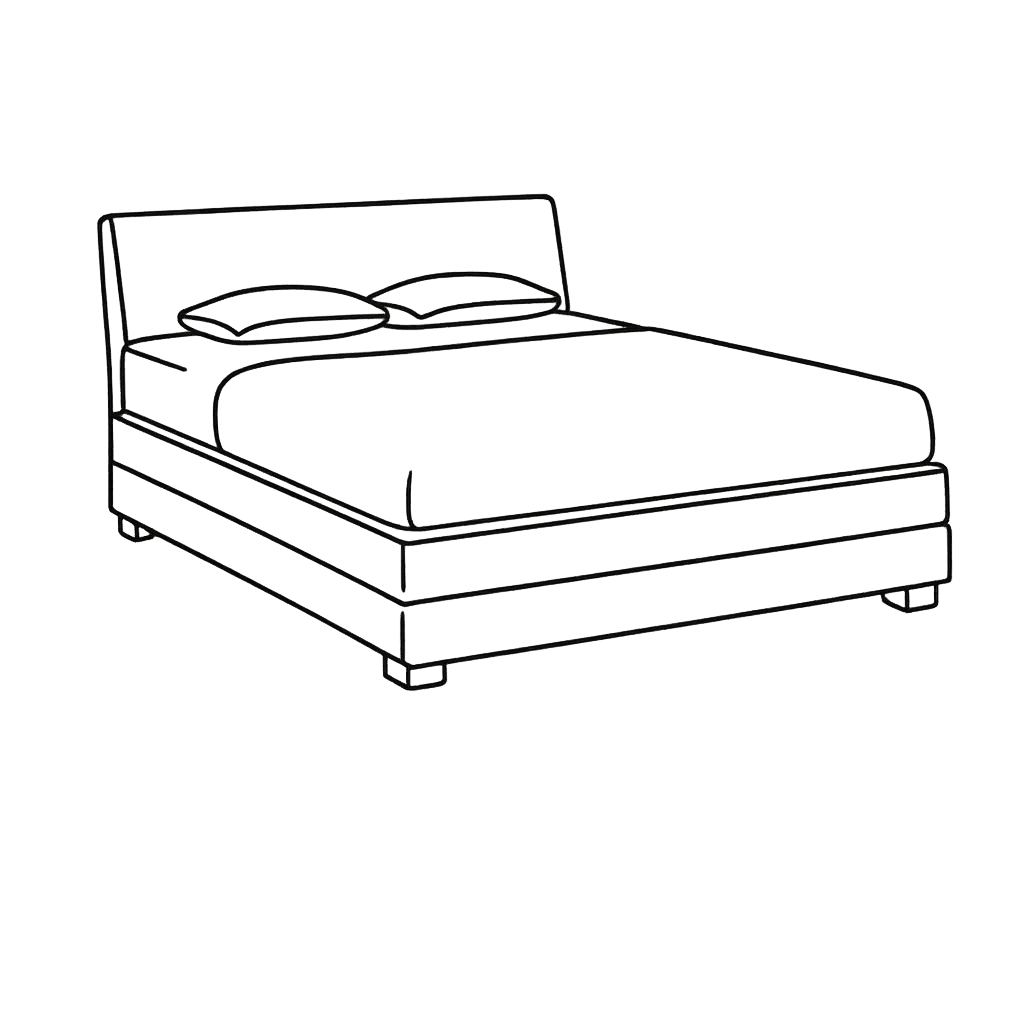 Lijntekening boxspring