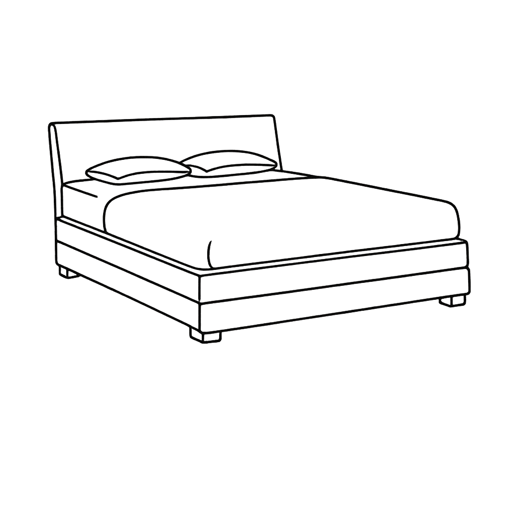 Lijntekening boxspring