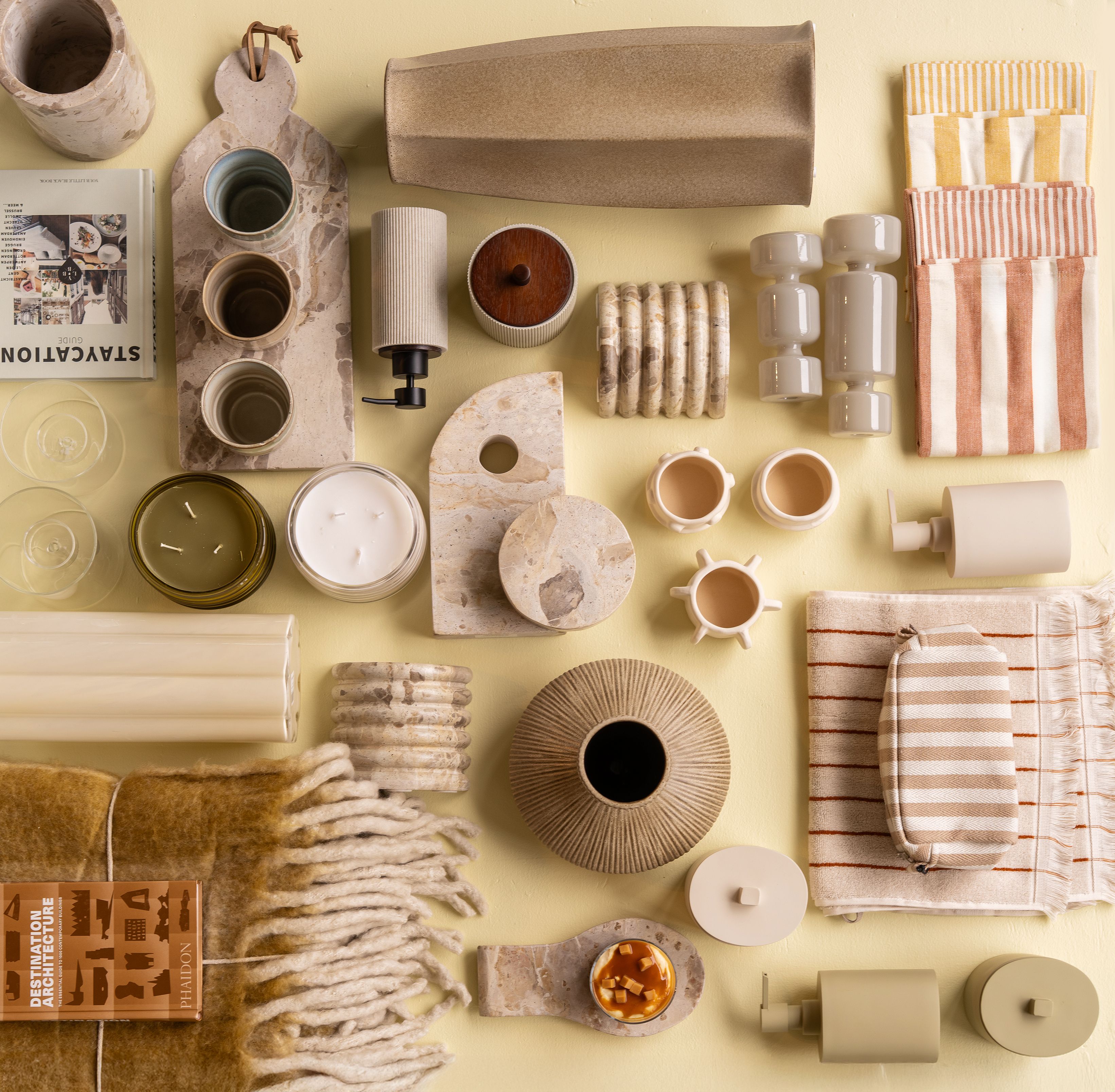 Lichtgeel blok met verschillende neutrale Loods 5 items voor moederdag