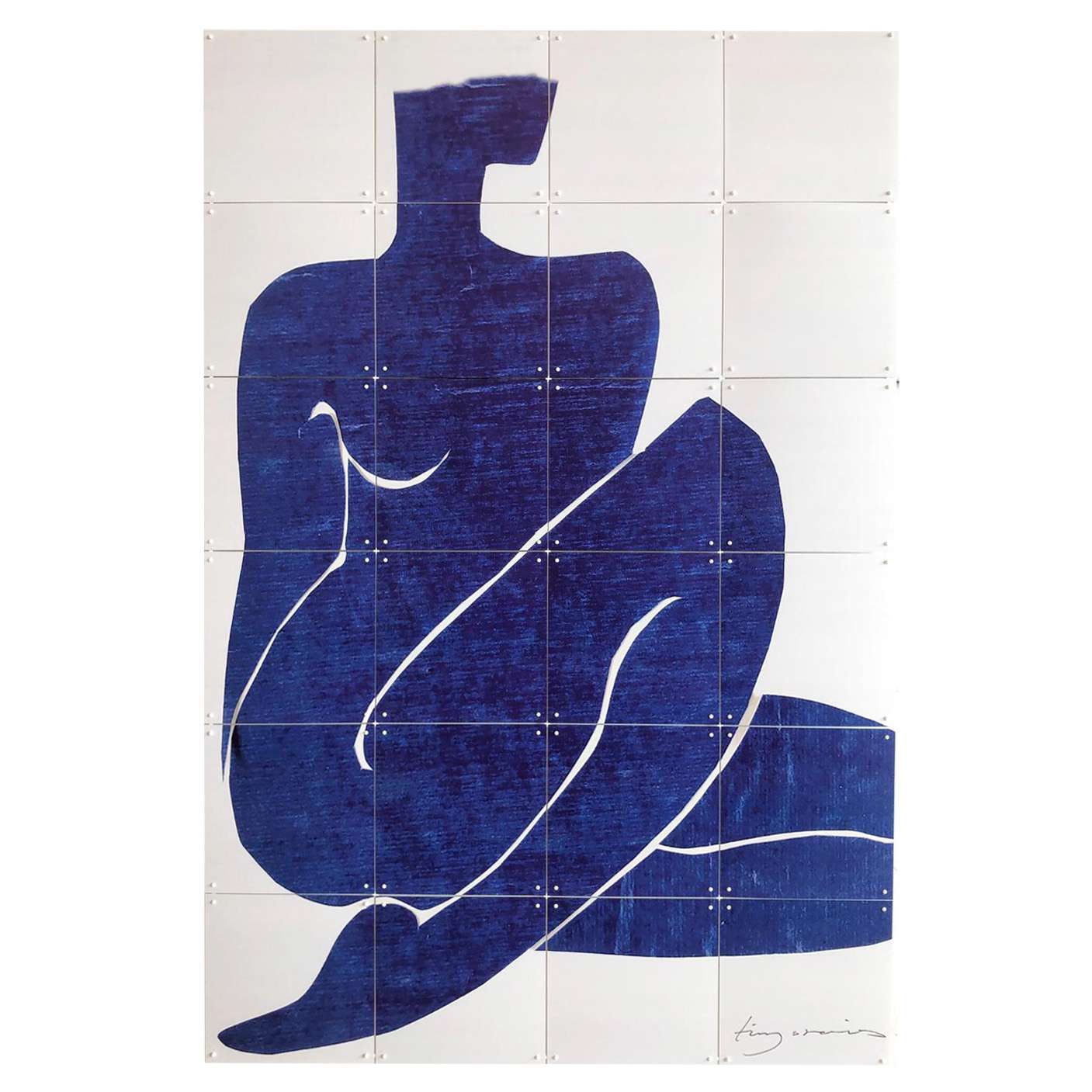 IXXI kunst abstract blauw vrouwenlichaam