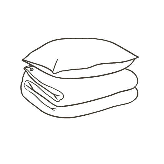 lijntekening van beddengoed