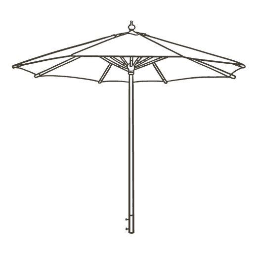 Lijntekening parasol