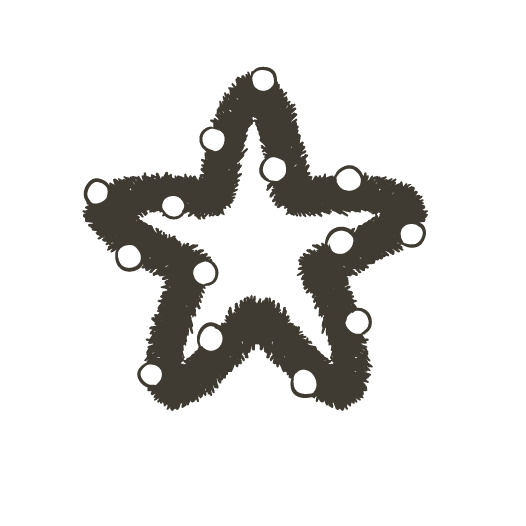 lijntekening van een kerstster