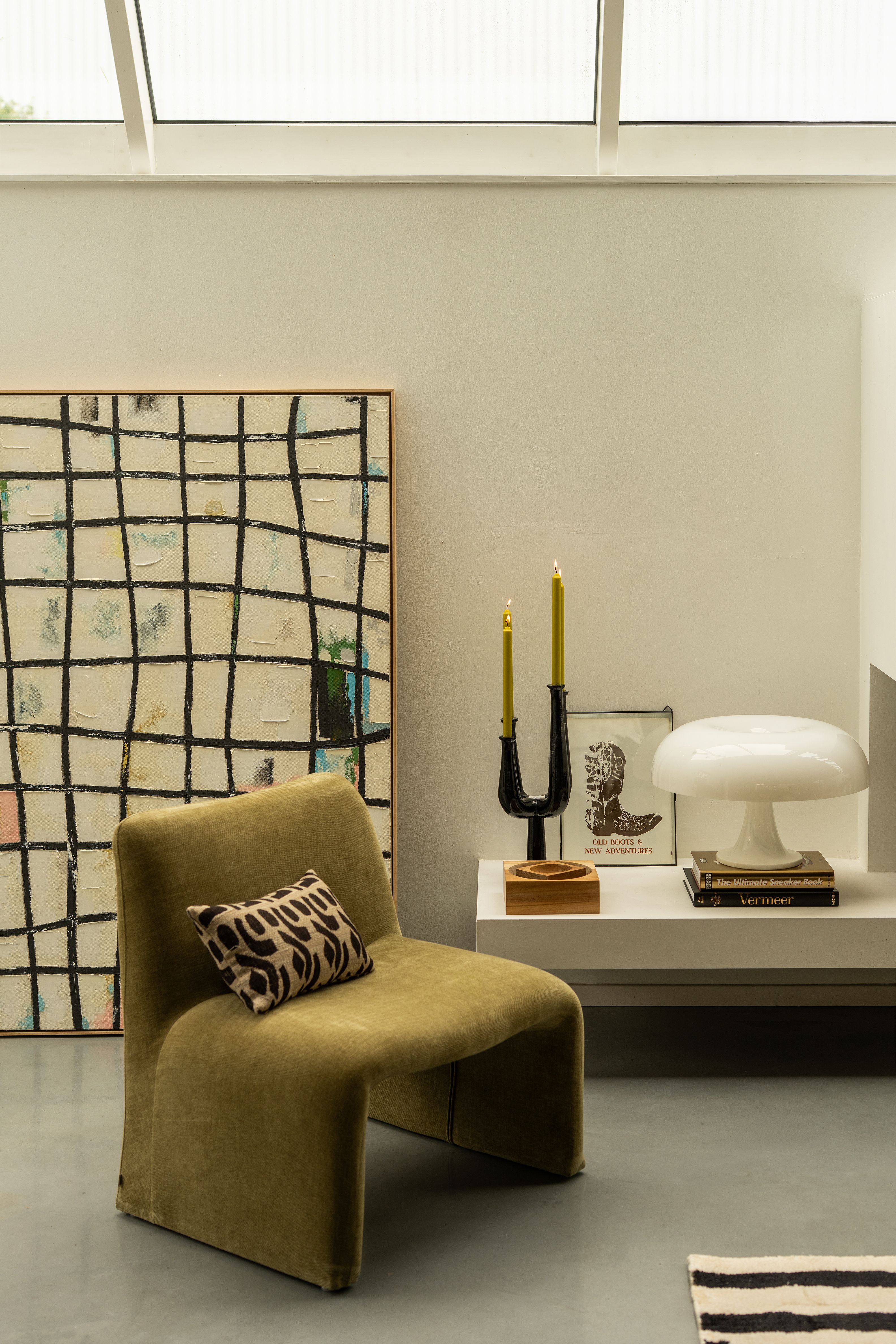 zithoek met fauteuil en accessoires