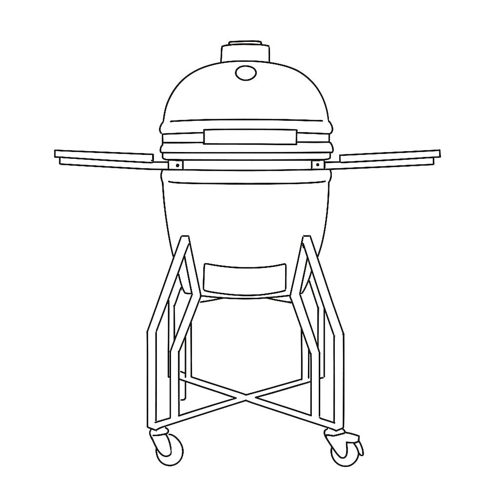 Lijntekening barbecue