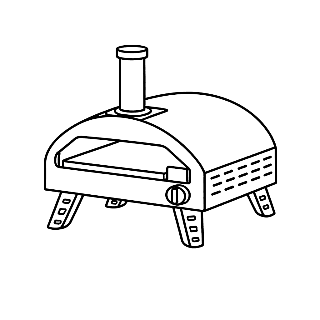 Lijntekening pizzaoven