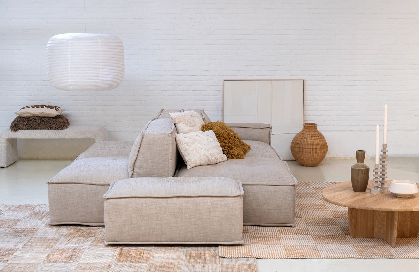 Beige modulaire bank