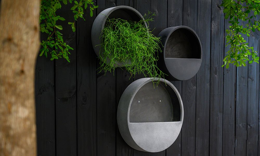 Pottery Pots wandpotten rond 3 stuks