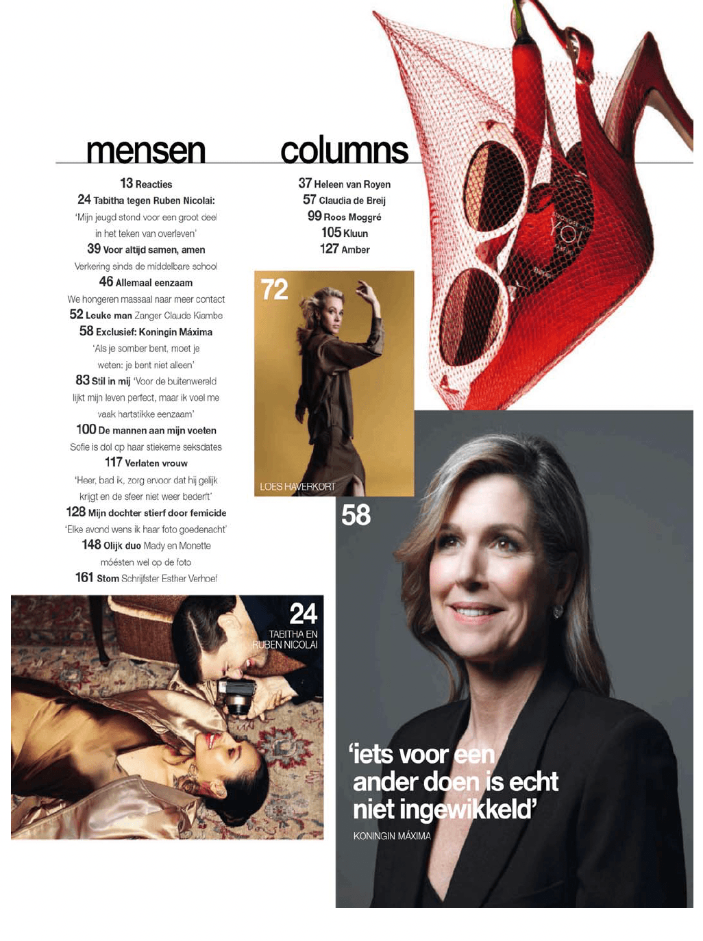 Inhoudsopgave in magazine LINDA