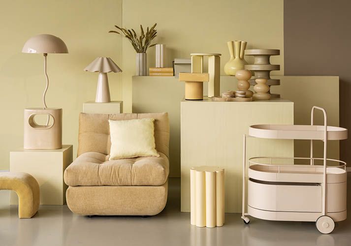 Interieuritems in een butter yellow kleur