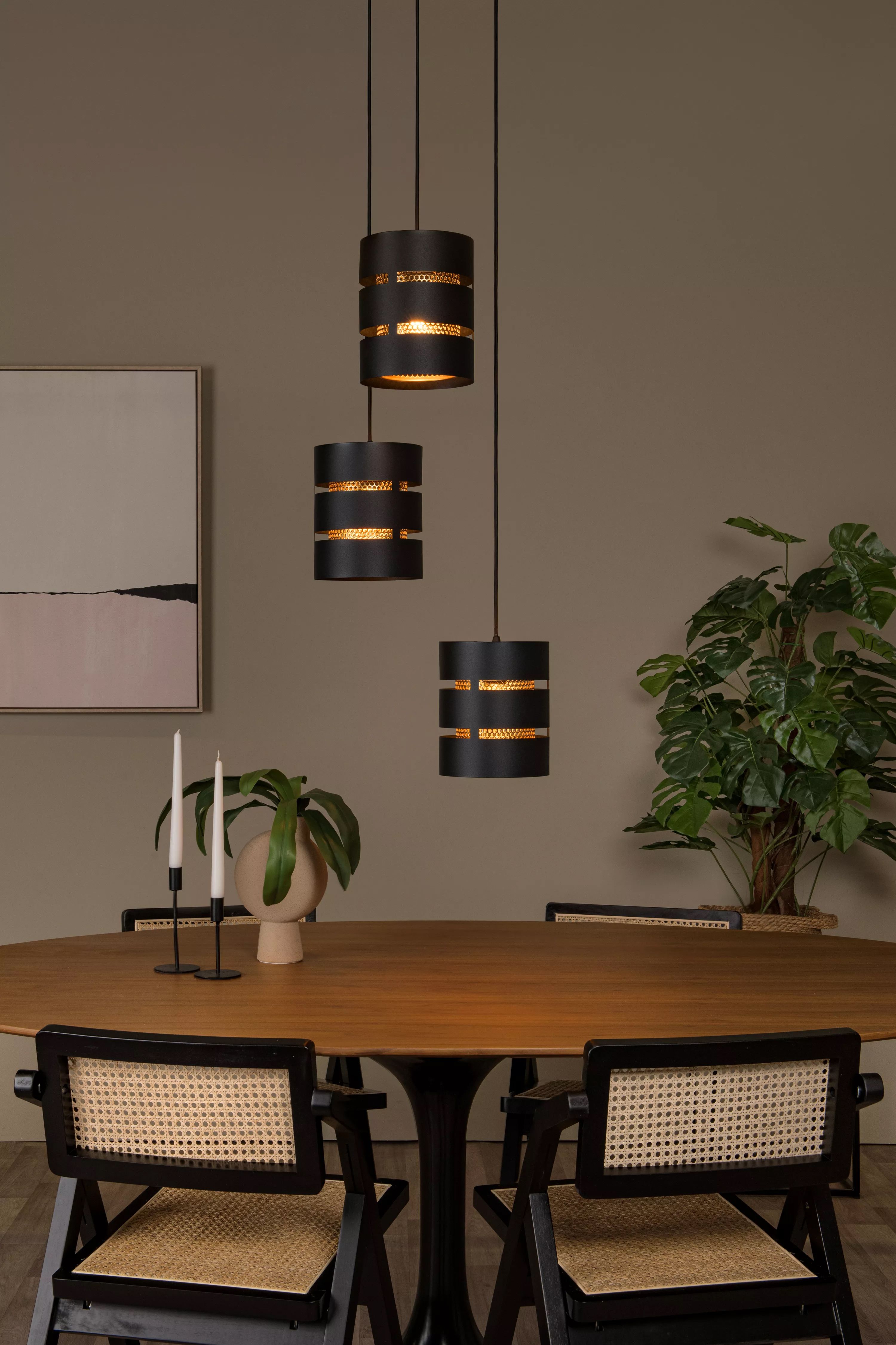 lampencompleet rosas hanglamp 3-lichts