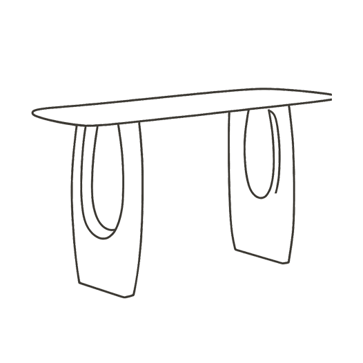 Lijntekening sidetable