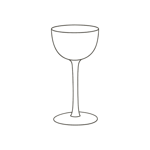 Lijntekening wijnglas