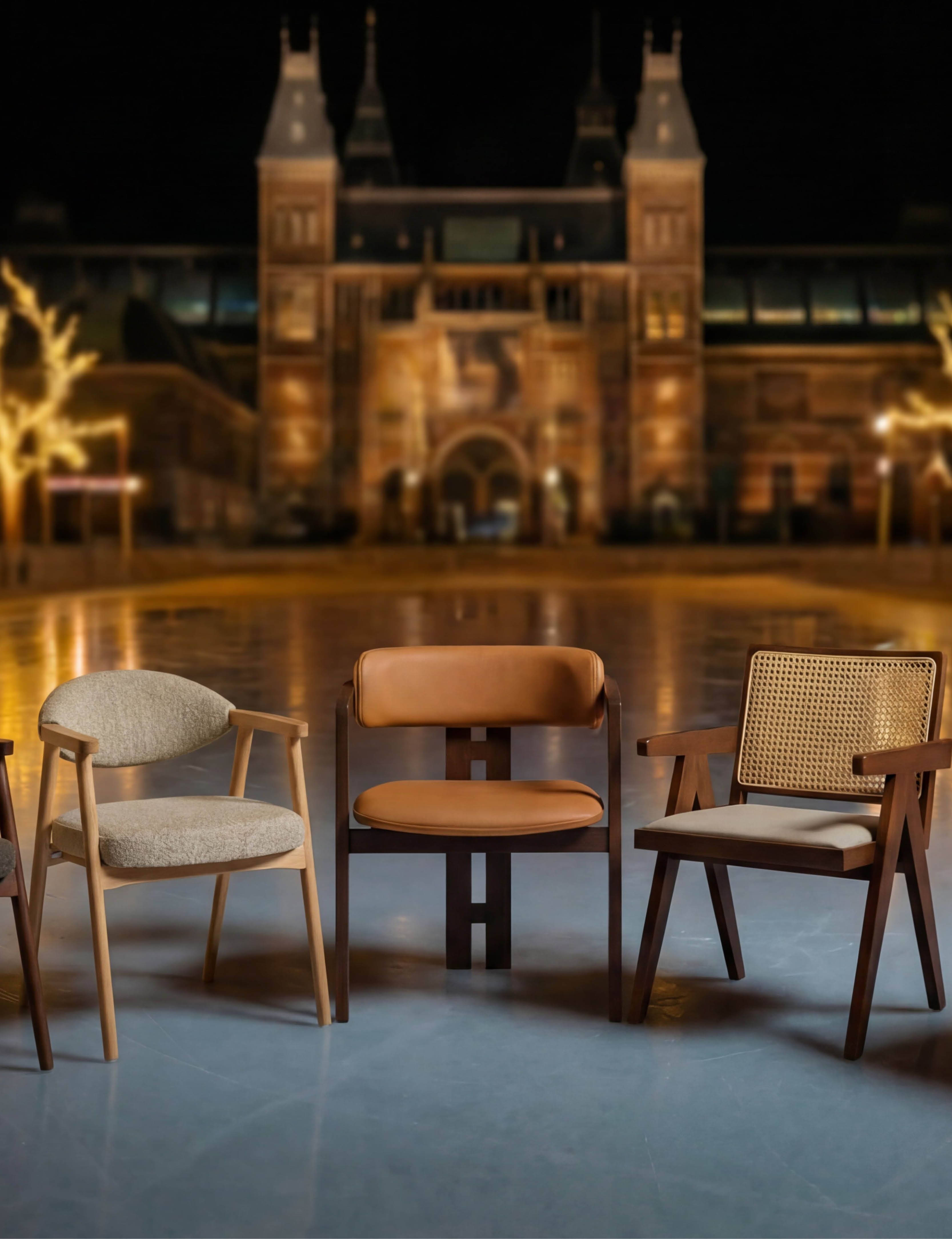 5 Loods 5 stoelen op de ijsbaan in Amsterdam