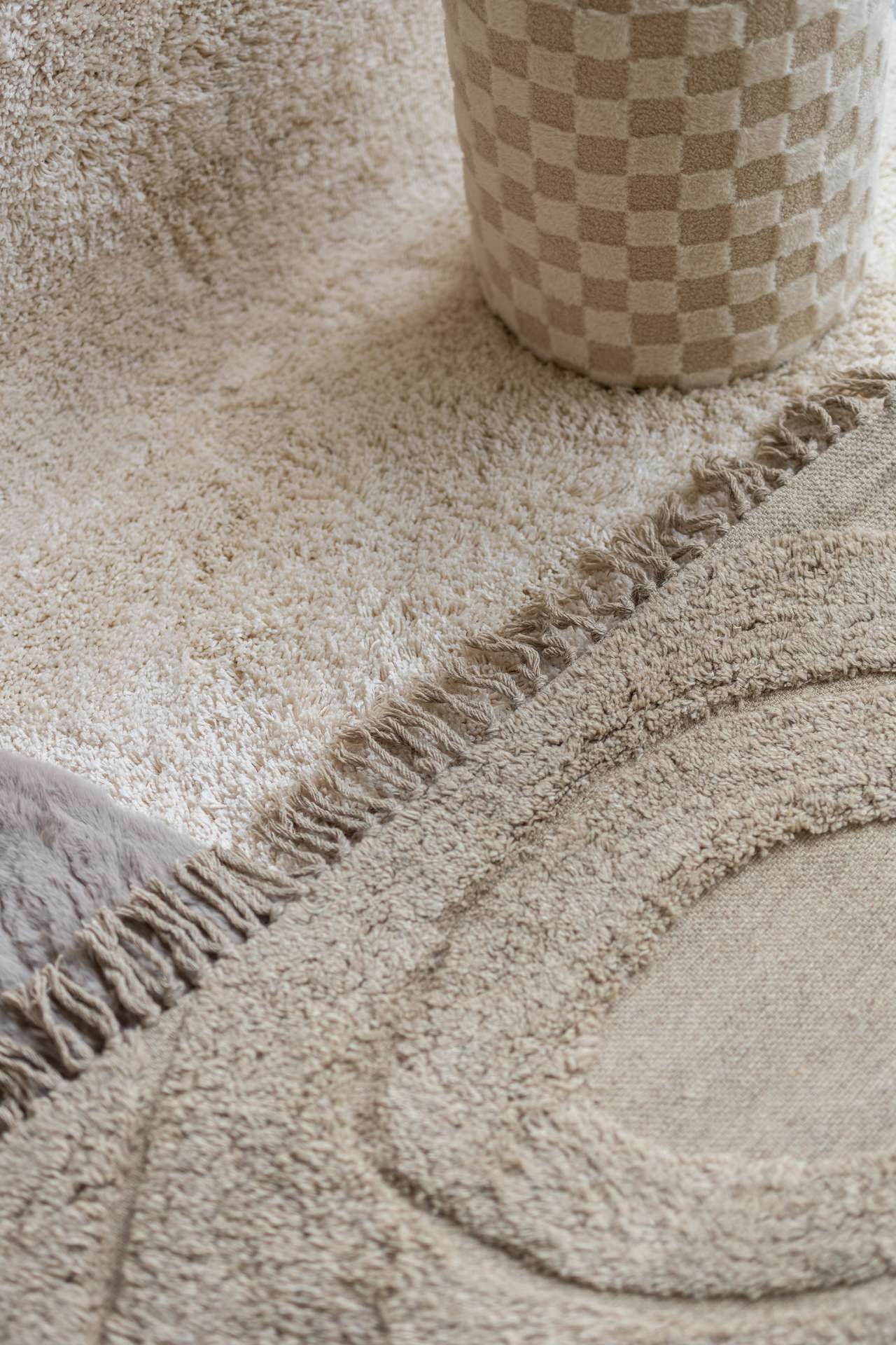 Vloerkleden beige closeup