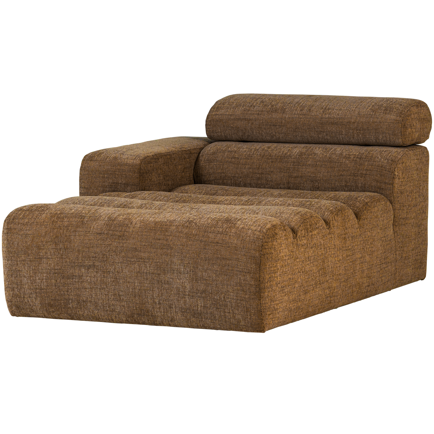 Novi chaise longue element arm links ribstof terra
