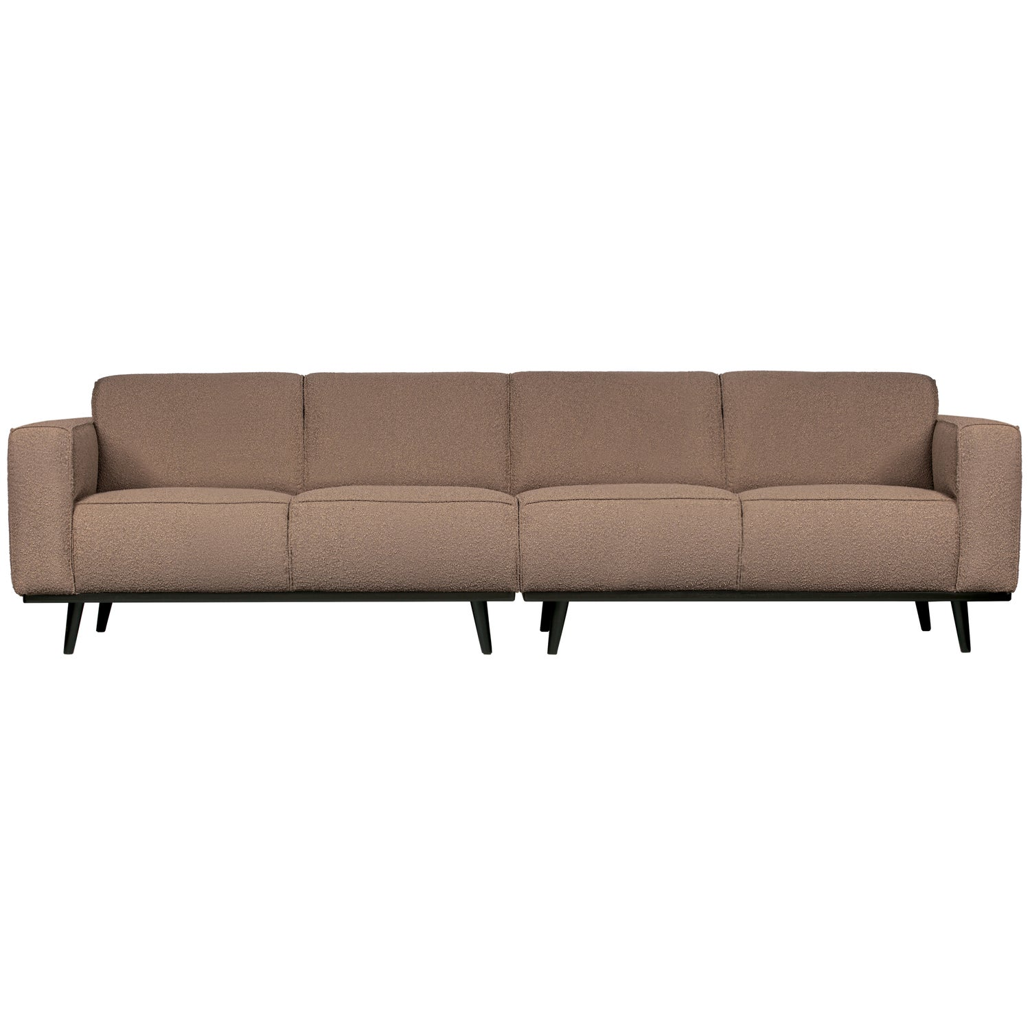 Statement 4-zits bank 280 cm chenille velvet perzikroze