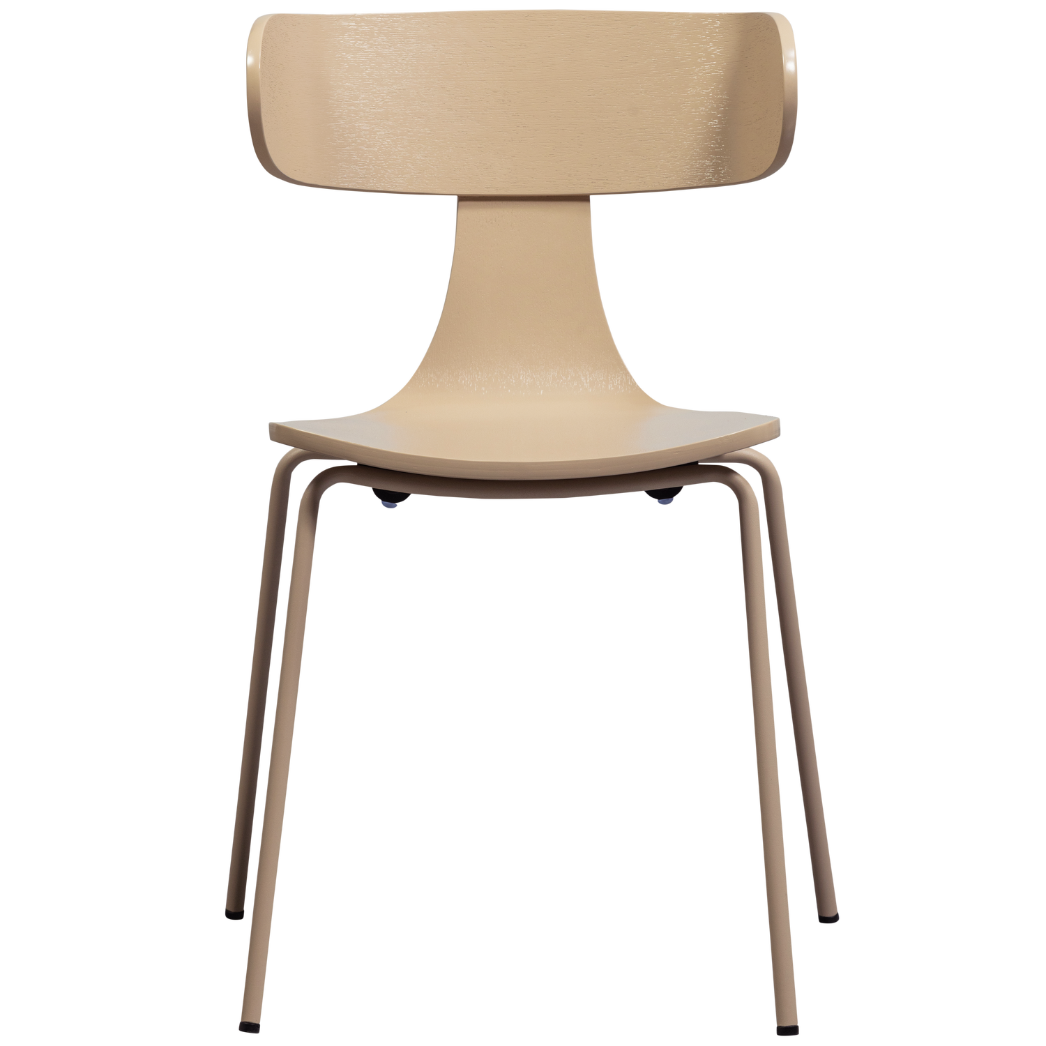 Form houten stoel met metalen poot naturel