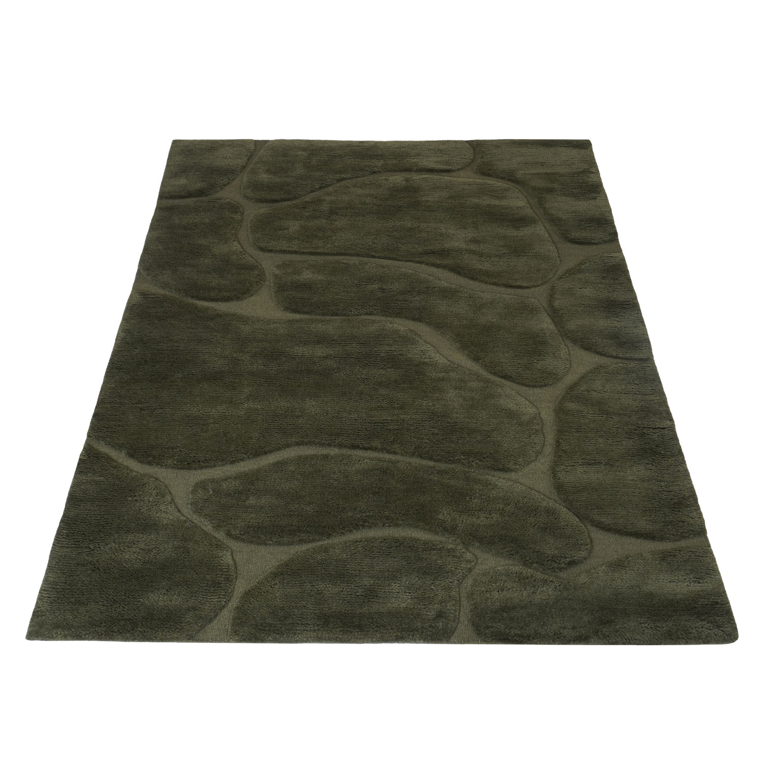 Superior Berber Vloerkleed Dark Green