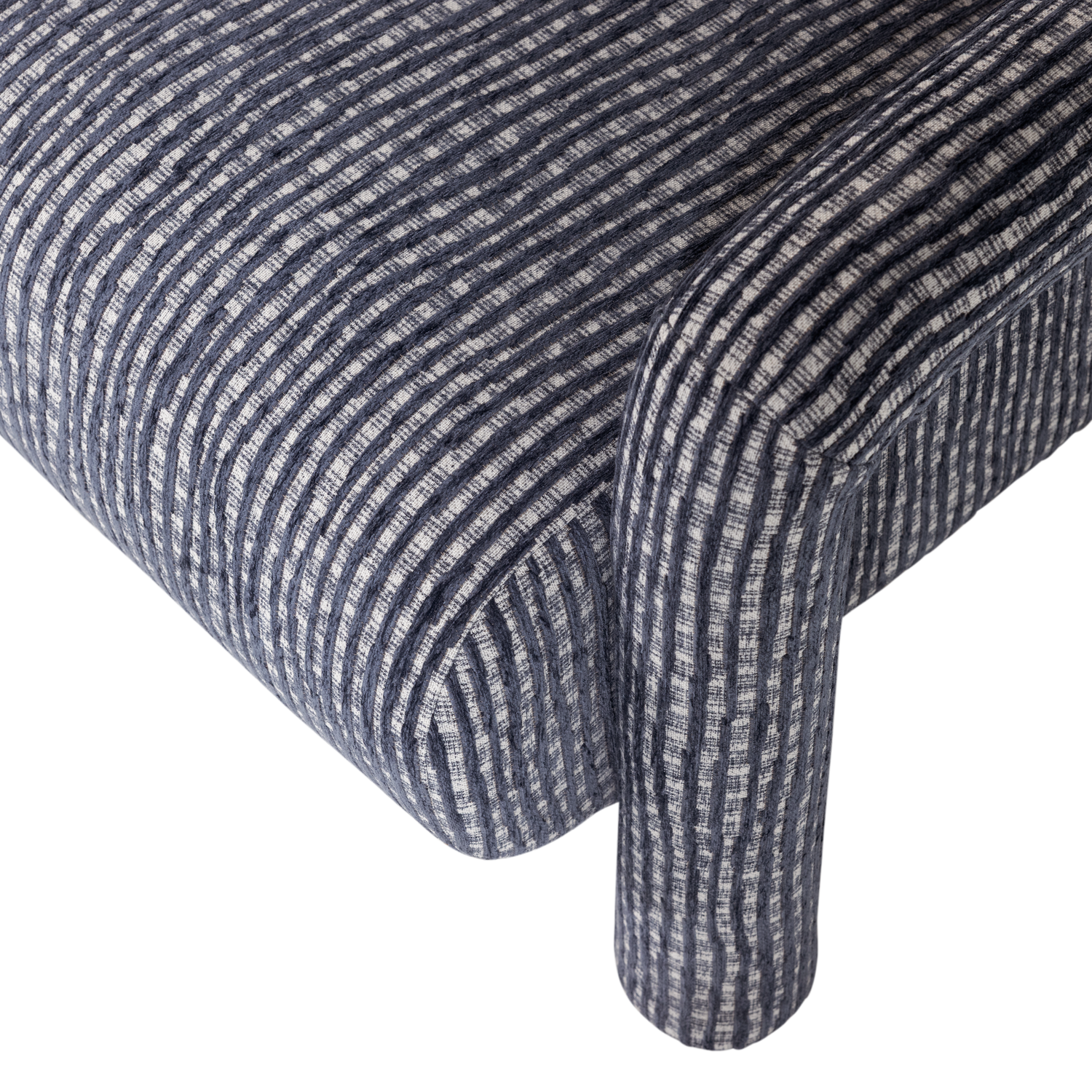 Lenny fauteuil met dessin grijsblauw