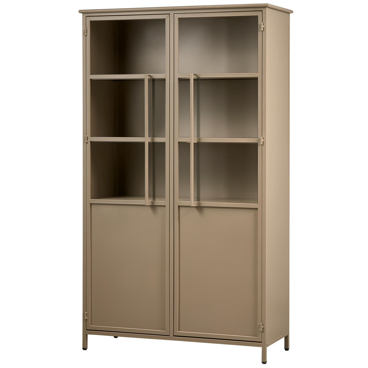 Exhibit vitrinekast metaal khaki