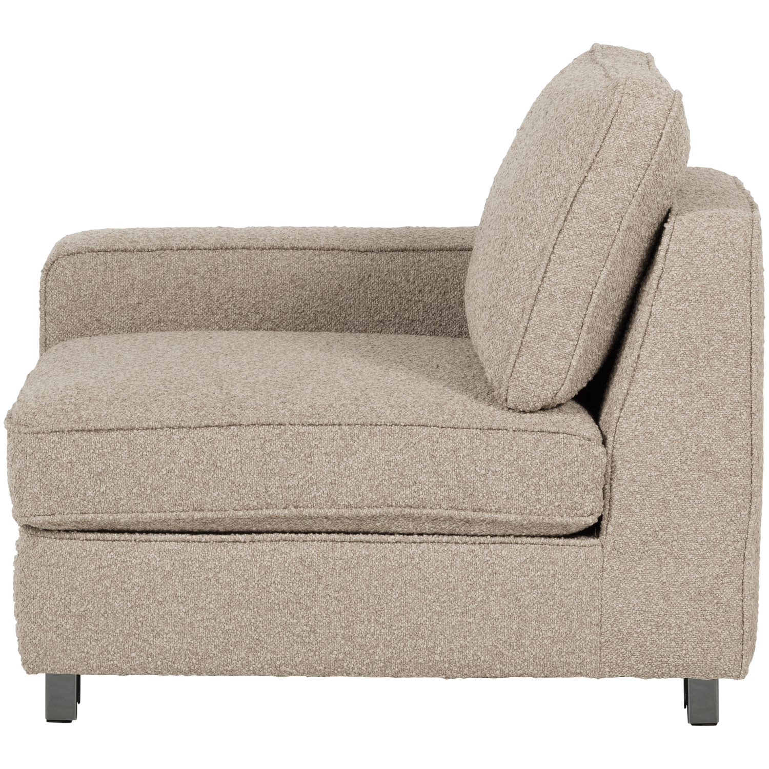 Lazy 1-zits element met arm links boucle antraciet