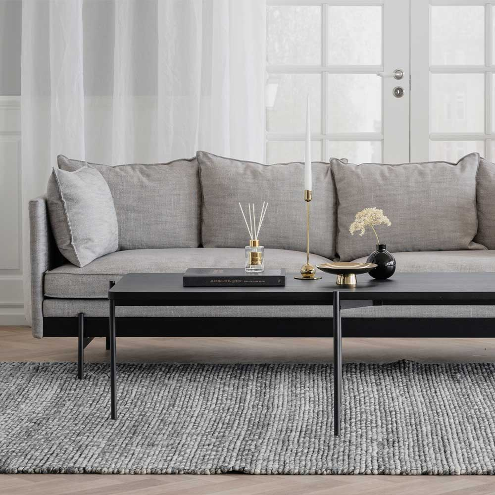 Shelton houten salontafel zwart - 145 x 60 cm