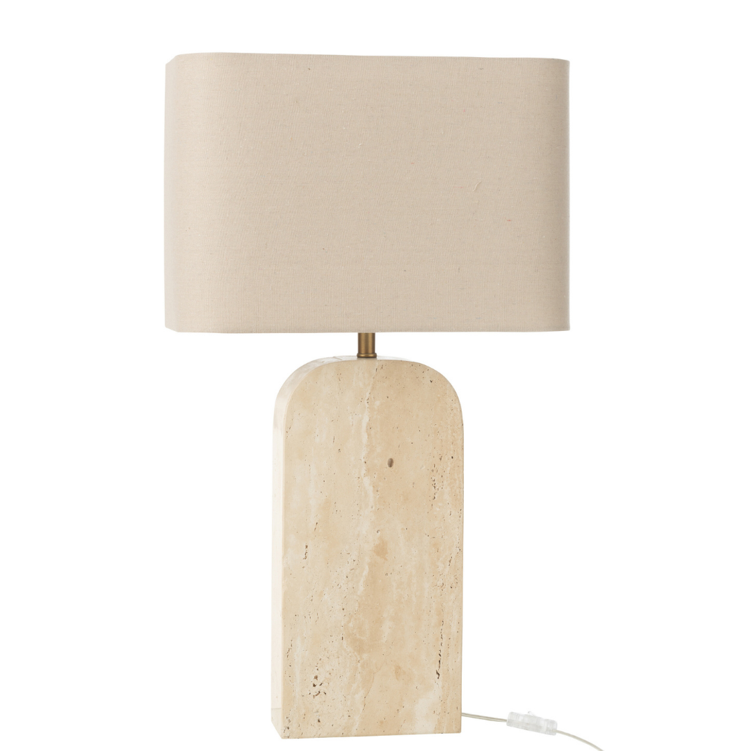 Tafellamp travertin beige j-line