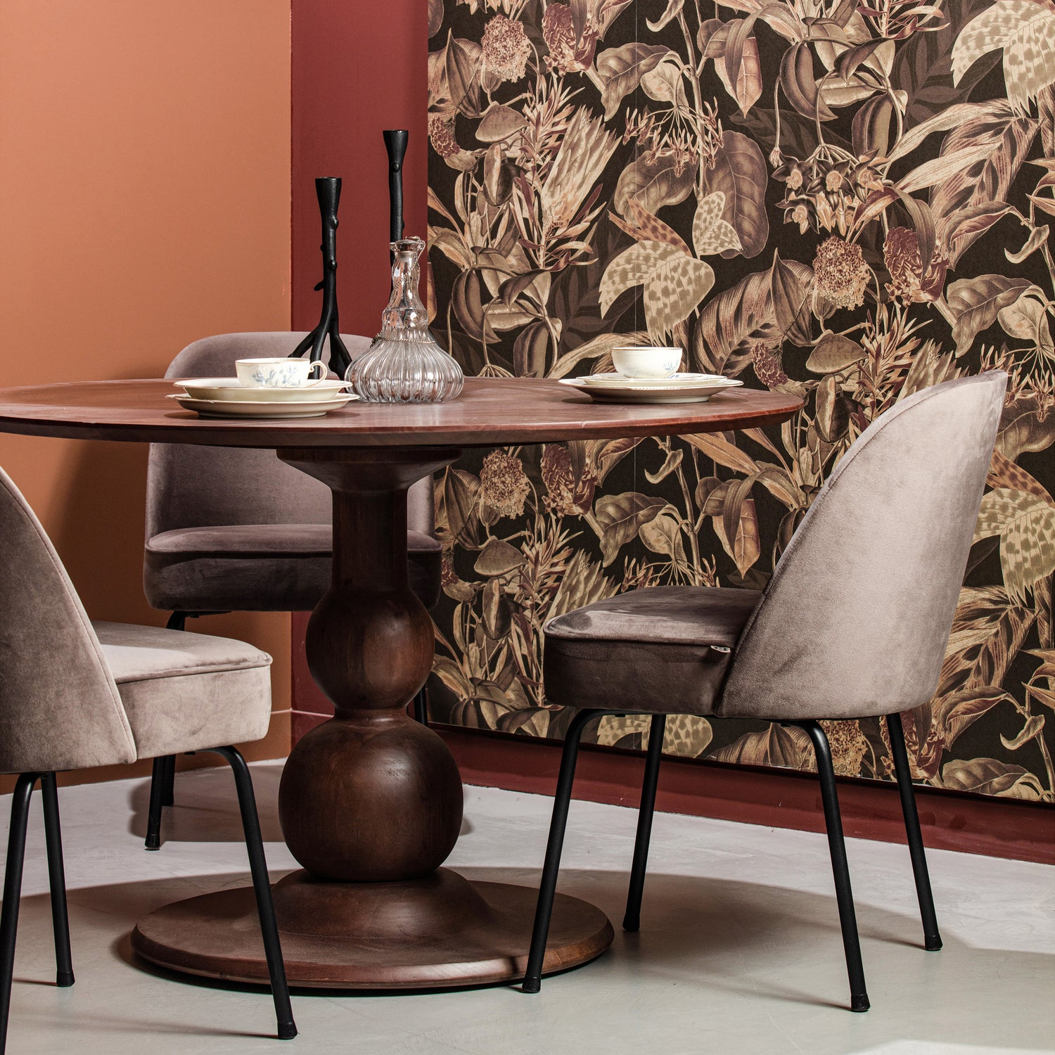 Blanco eettafel o120 cm mangohout walnoot