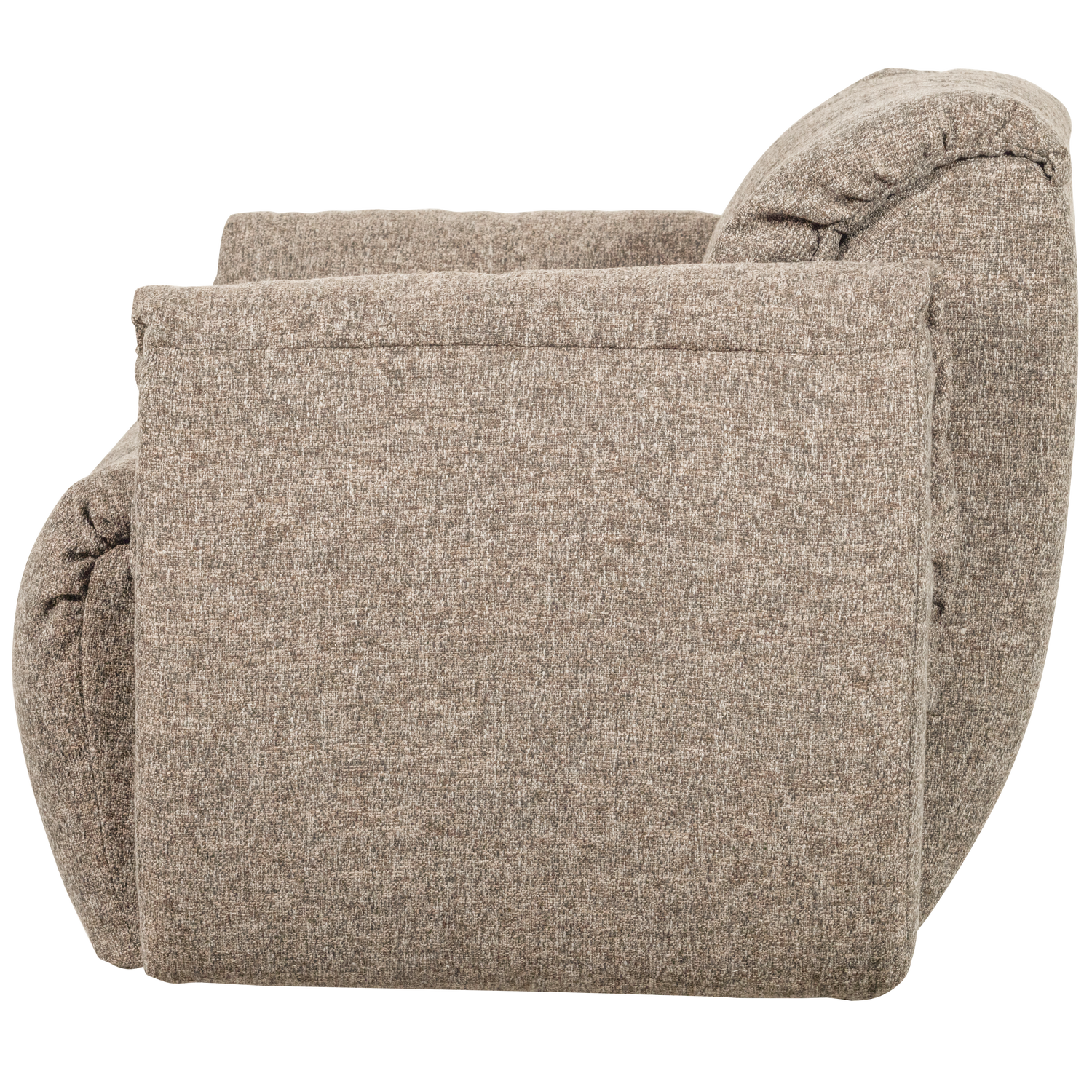 Baggy draaifauteuil geweven stof warmgrijs melange