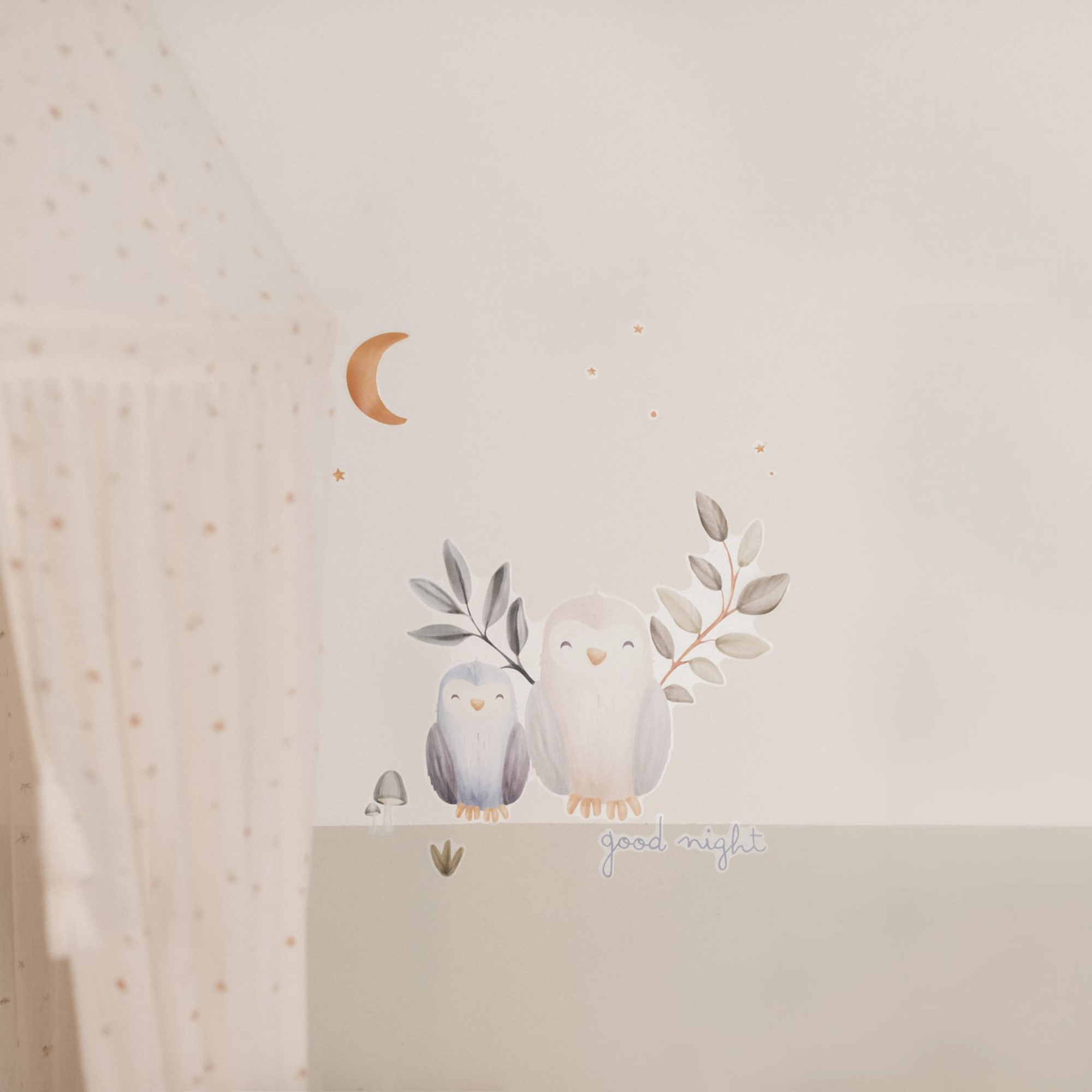 Muurstickers Forest Friends Good Night