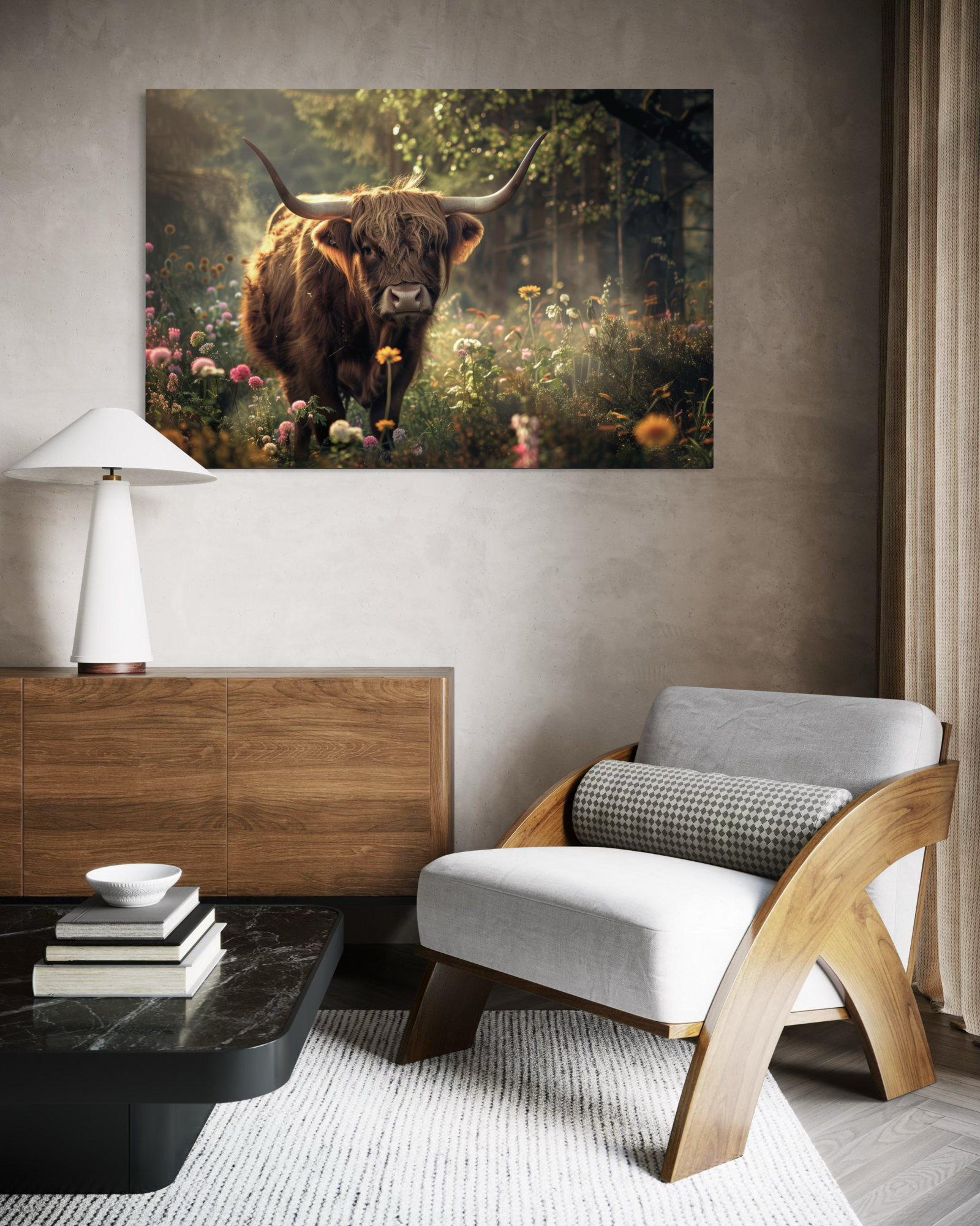 Schotse Hooglander in Dromerig Landschap