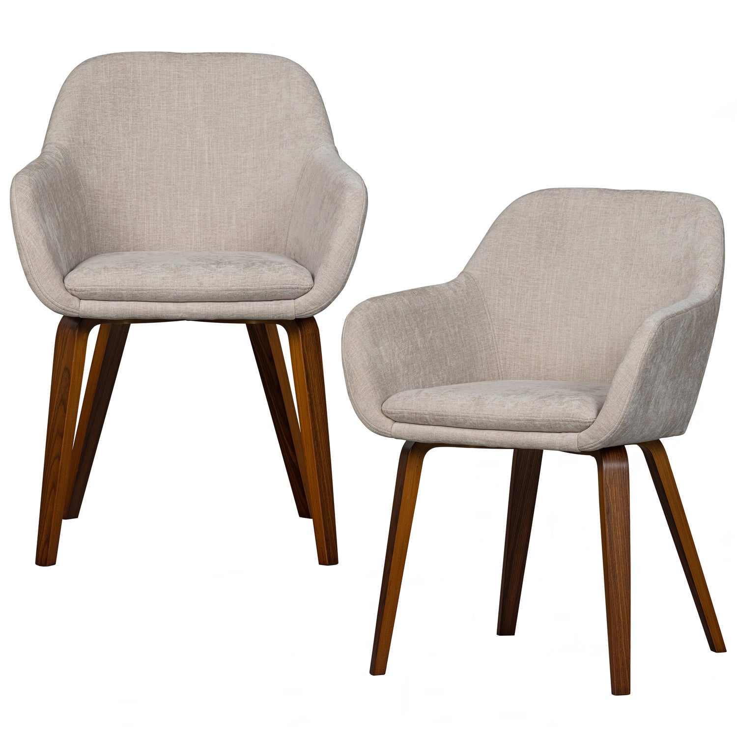 Base eetkamerstoel velvet melange zand