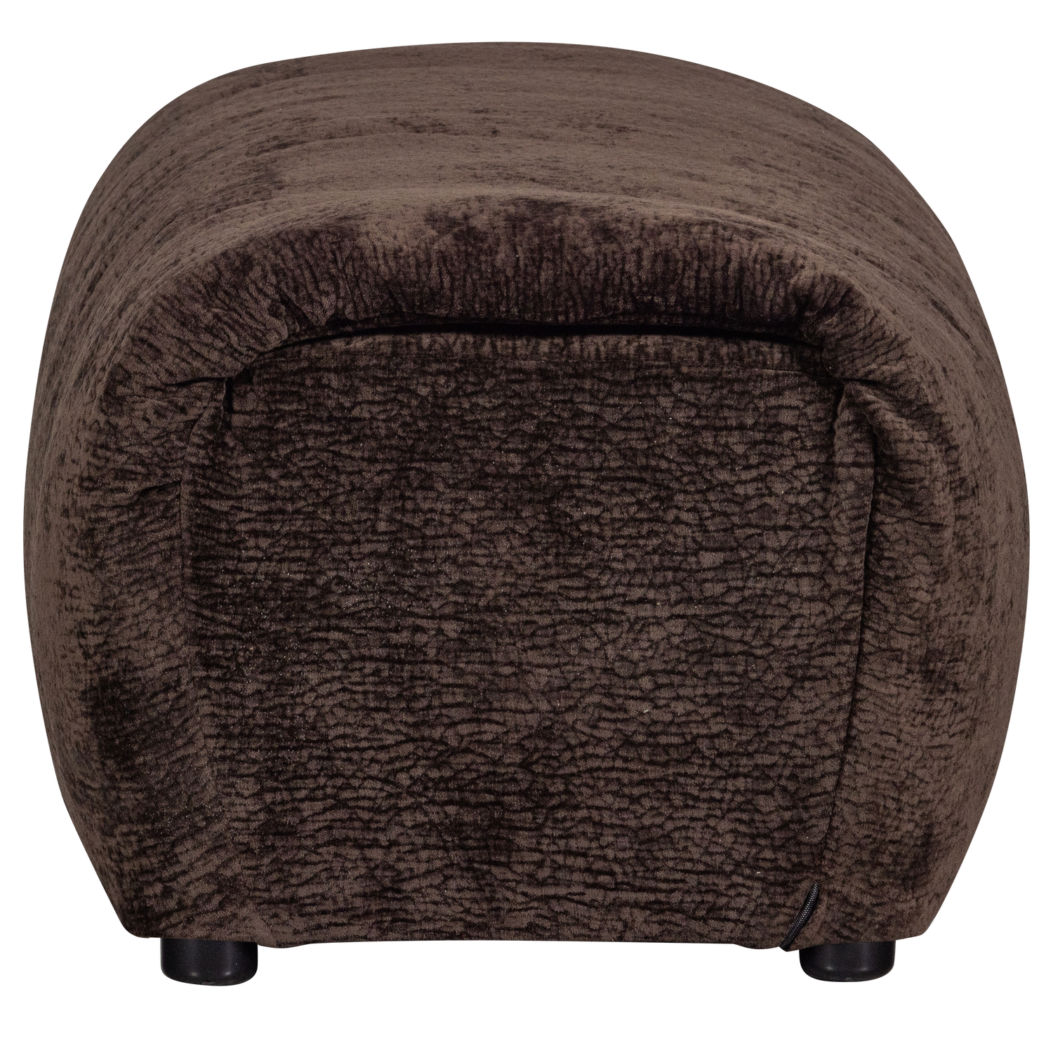 Baggy hocker geweven stof naturel melange