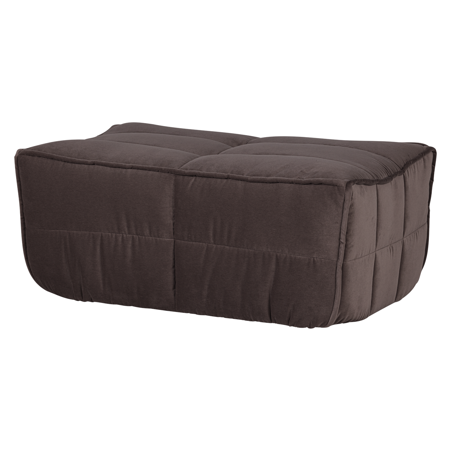 Cluster hocker velvet warm taupe