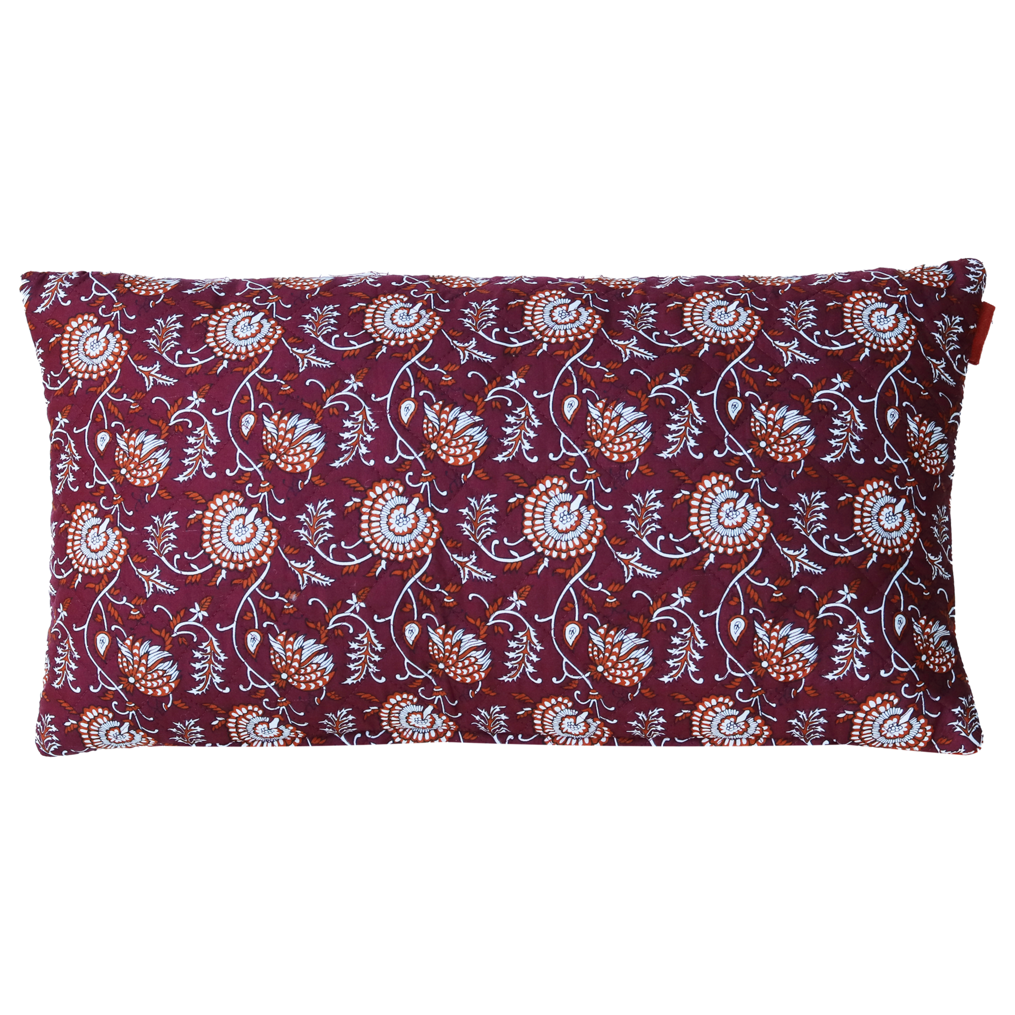 Kussen flower quilt bordeaux