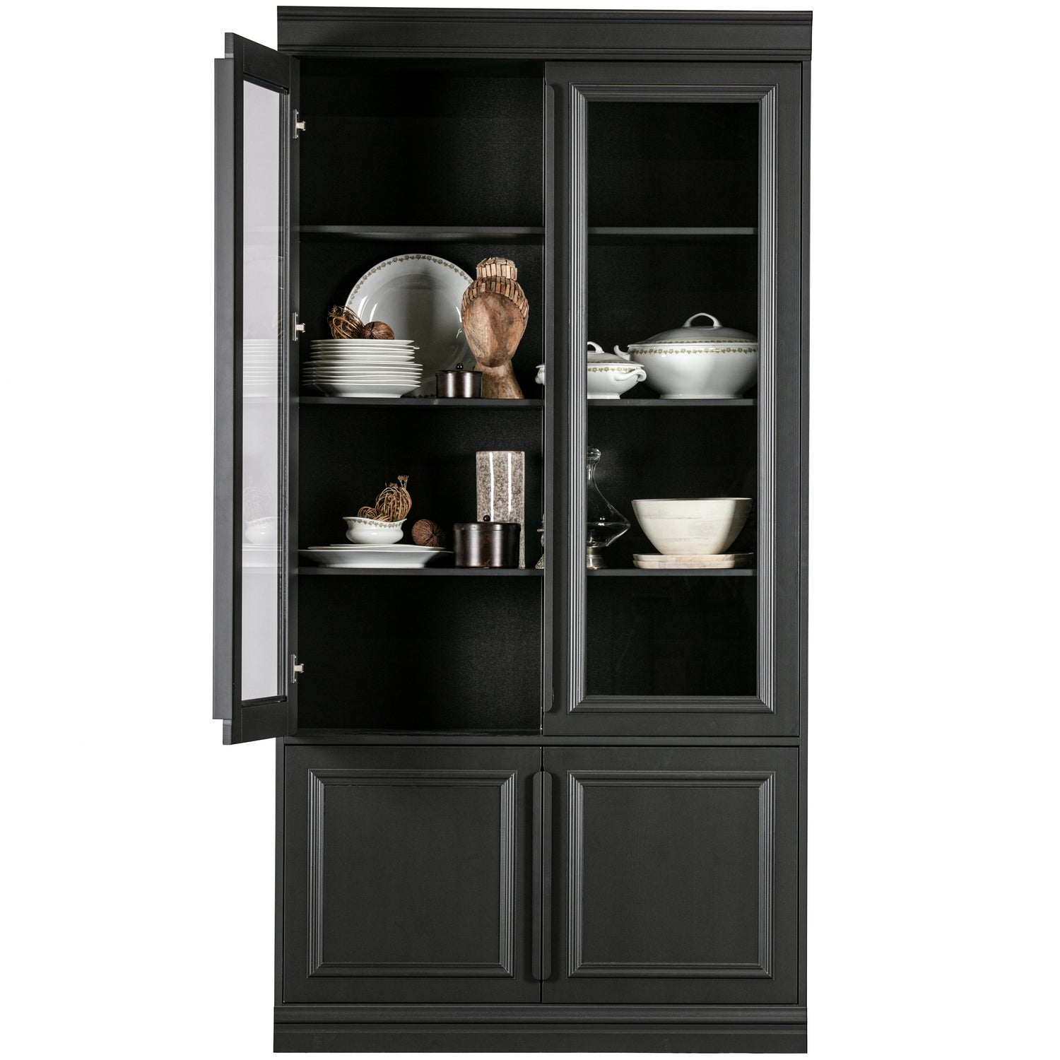 Organize vitrinekast 44 cm grenen matzwart [fsc]