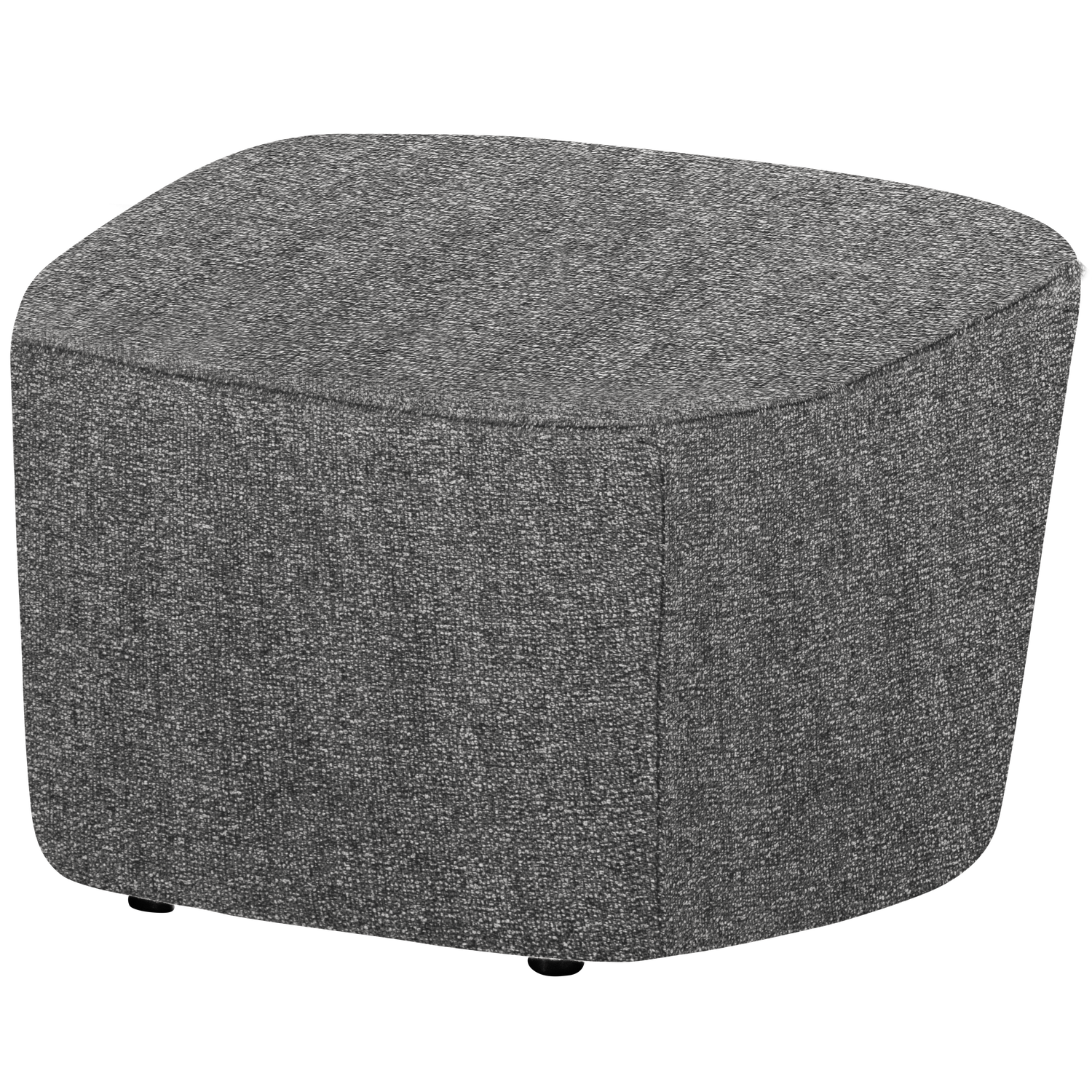 Lofty hocker boucle staalgrijs