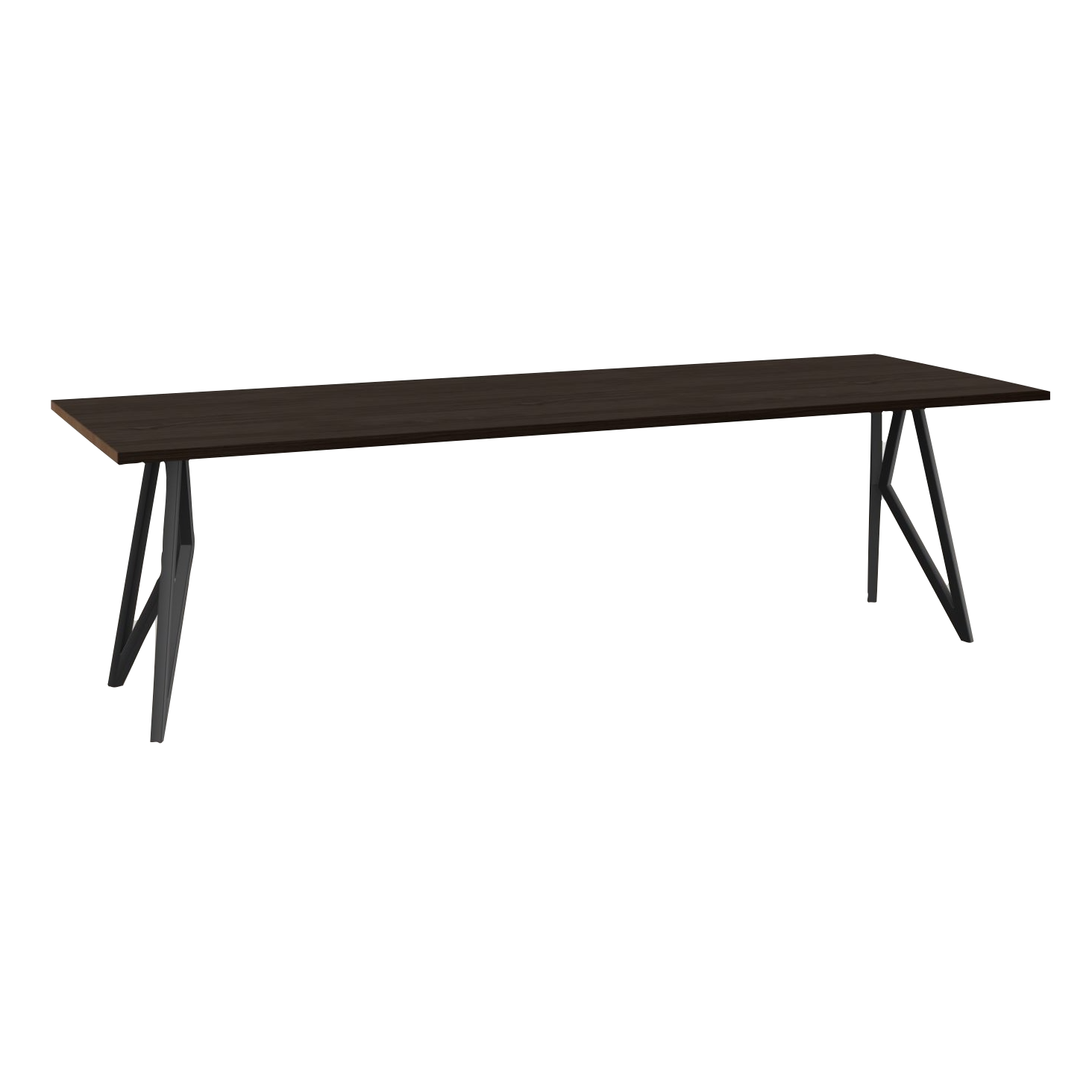 Studio HENK tafel Butterfly Rechthoekig - zwart frame, gerookte beits