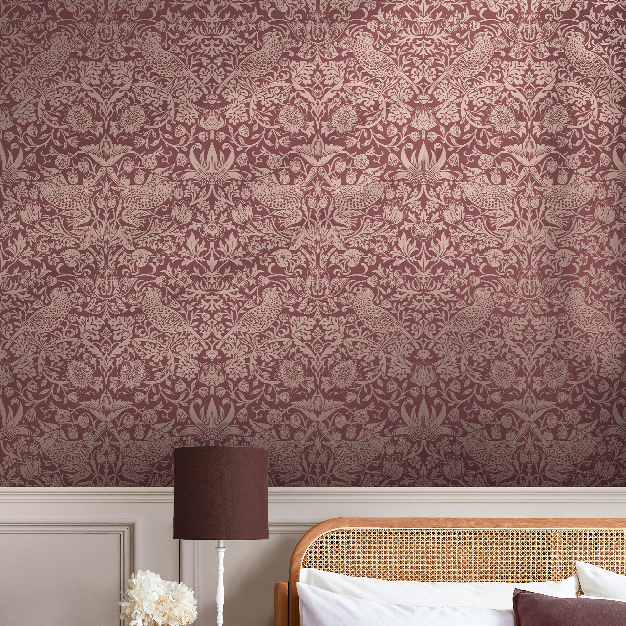 Vliesbehang William Morris at Home Strawberry Thief