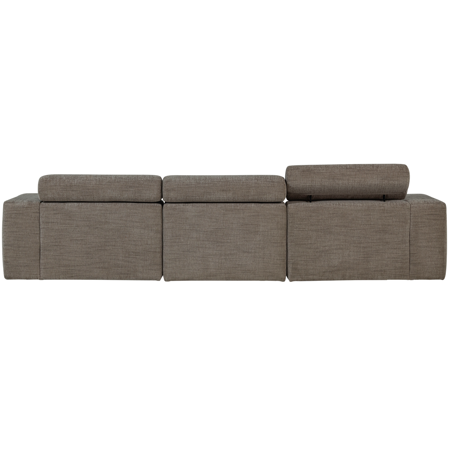 Novi chaise longue bank rechts donkerbruin melange