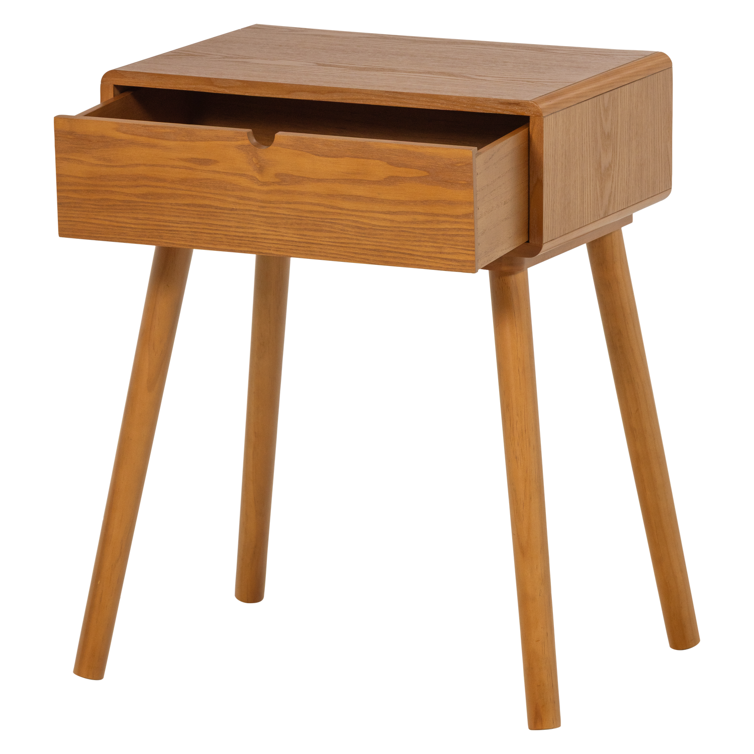 Nelo nachtkastje/bijzettafel hout bruin [fsc]