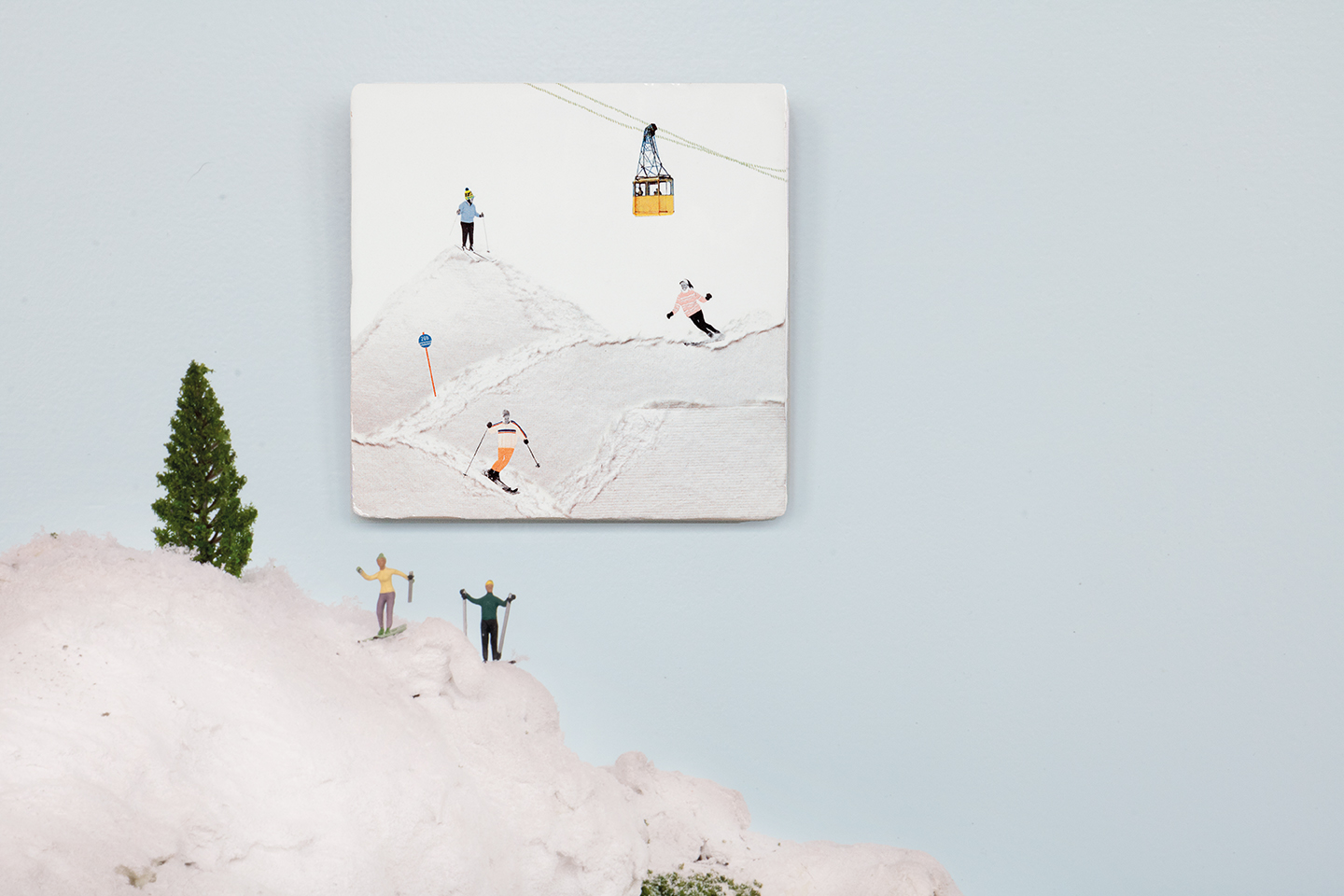 Storytiles wandtegel Wintersport