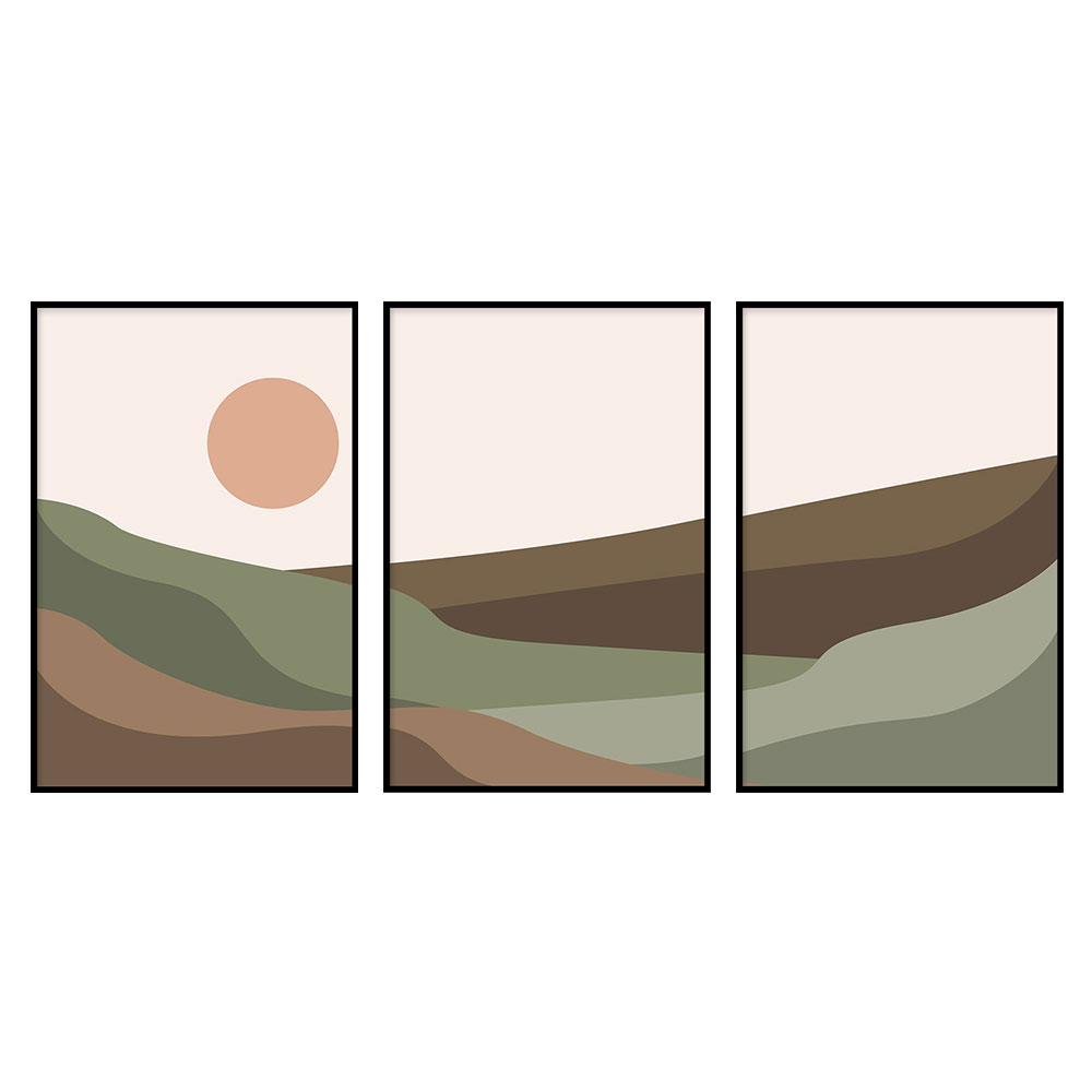 Walljar poster ingelijst - Abstract Mountains