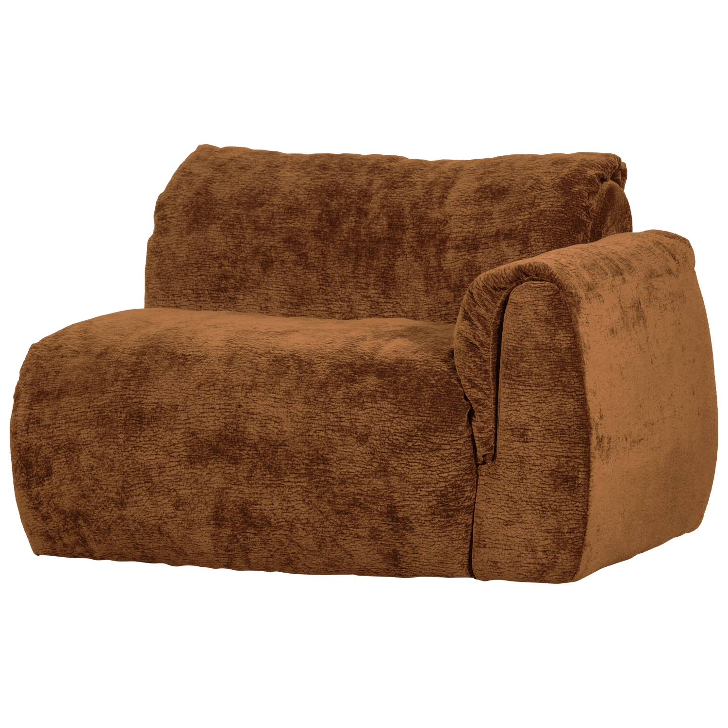 Baggy 1-zits element met arm rechts geweven chenille bruin