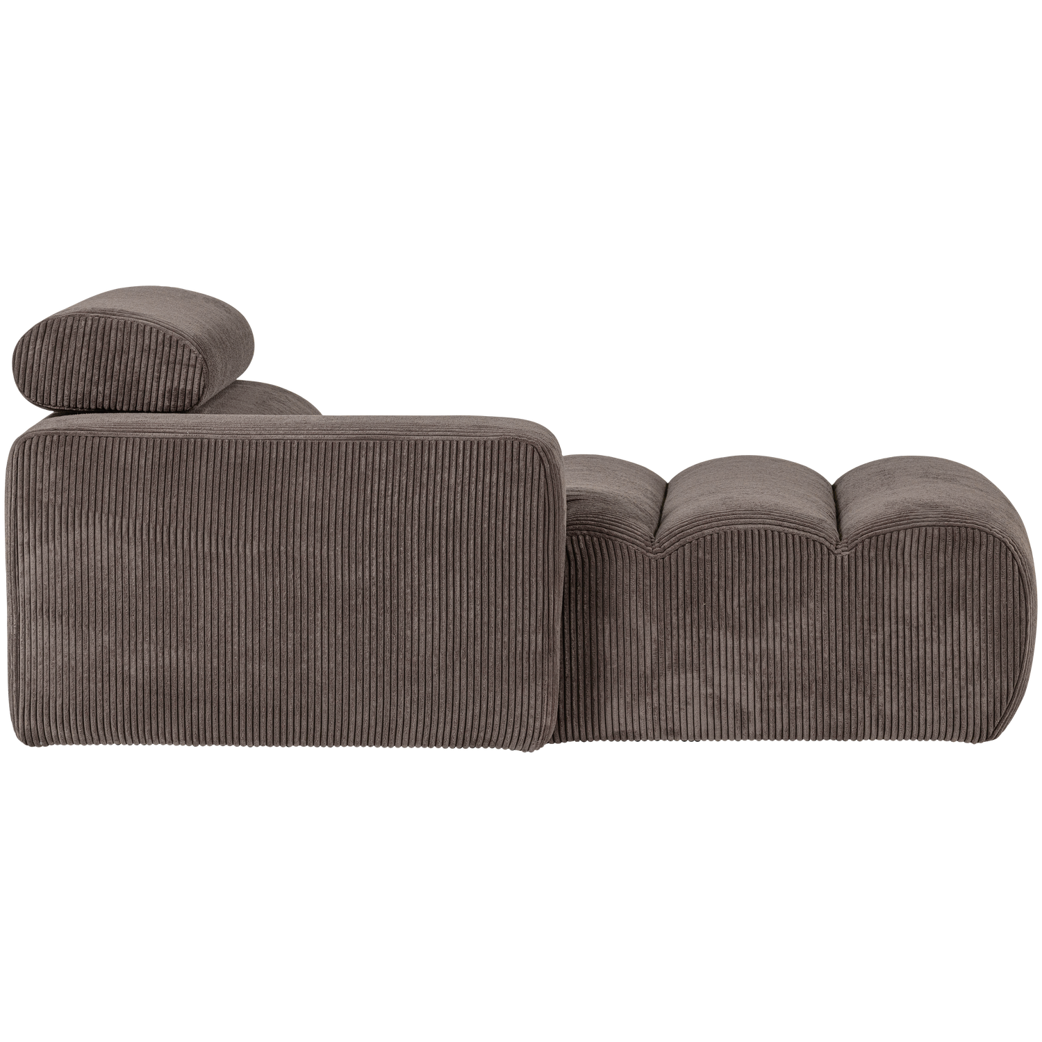 Novi chaise longue element arm links ribstof terra