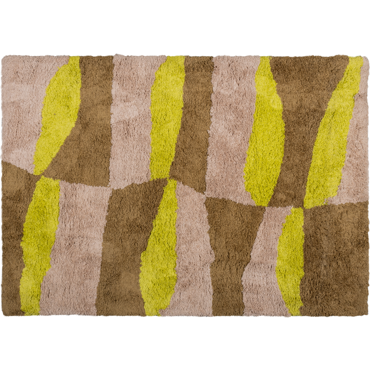 Musa vloerkleed grafisch dessin naturel/geel 170x240 cm