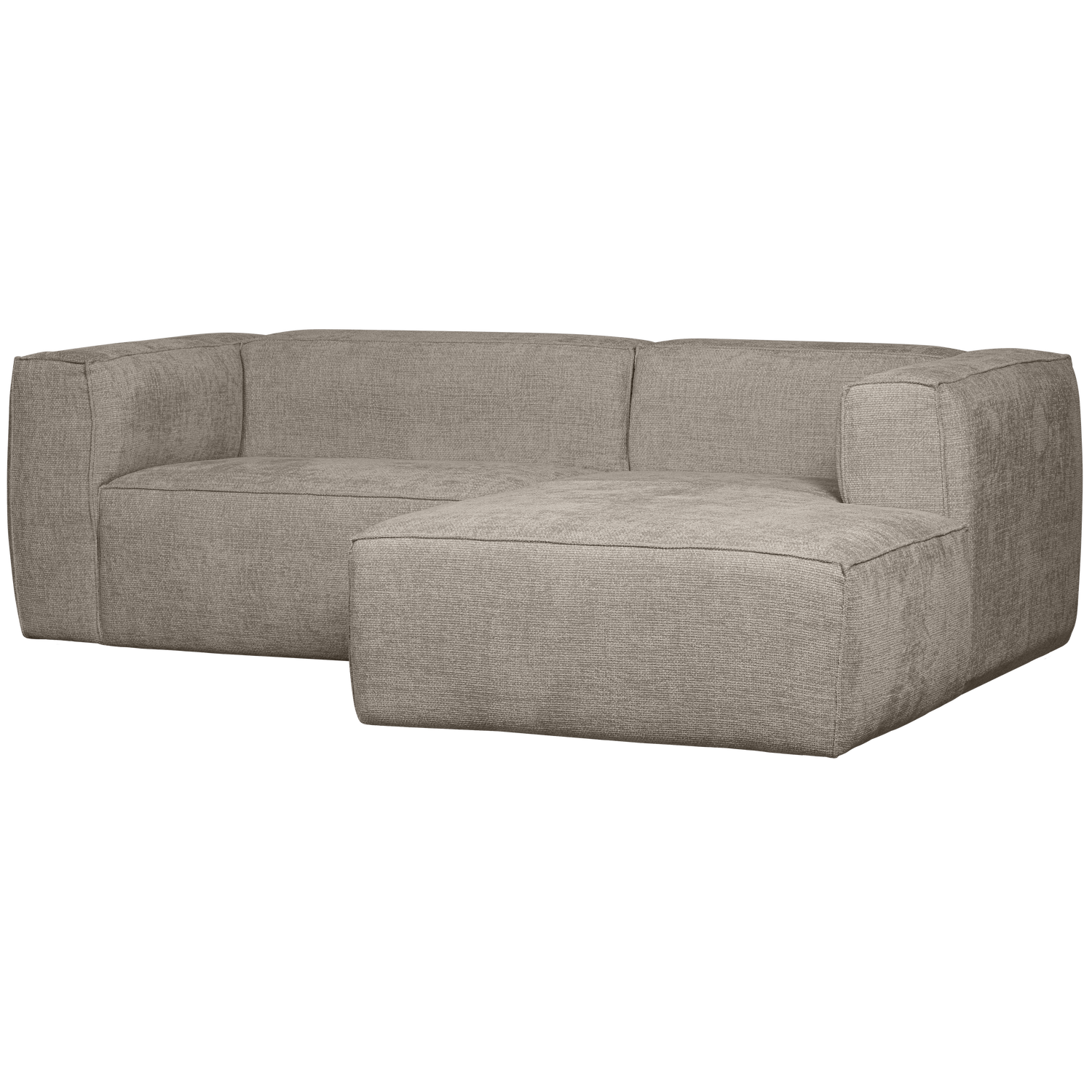Bean chaise longue bank rechts chenille velvet taupe